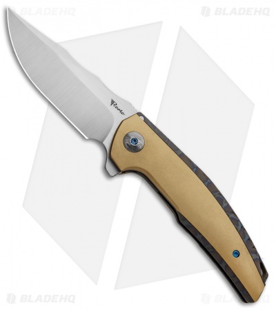 Reate J.A.C.K. Integral Knife Flame Titanium/Brass (3.94" Satin)