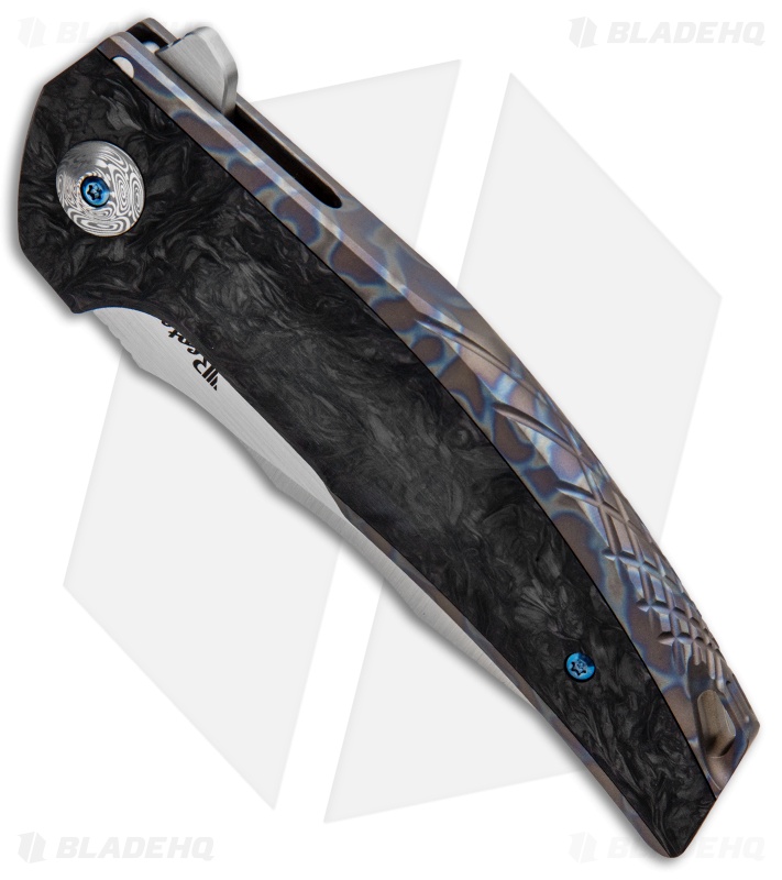 Reate J.A.C.K. Integral Knife Flame Titanium/Marble Carbon Fiber/Satin