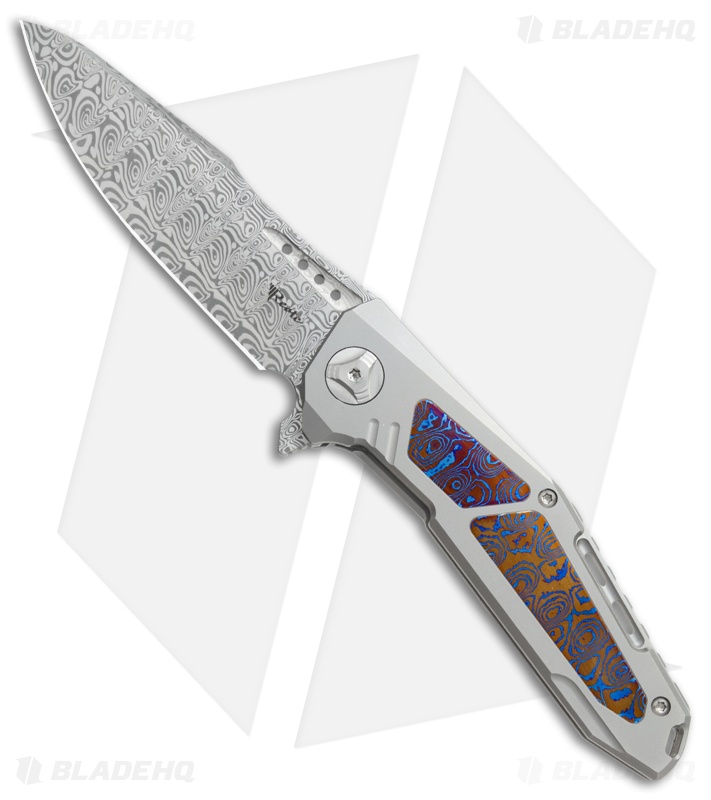 225 希少Fire Kingジェダイ スモール レフ リッド Reate K-3 Frame Lock Flipper Knife Ti/Mokuti (3.875