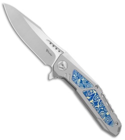 Reate K-3 Frame Lock Flipper Knife Ti/Mokuti (3.875" Satin)