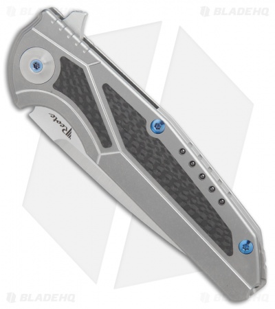 Reate K-4 Frame Lock Flipper Knife Titanium/Carbon Fiber (3.75" Satin)