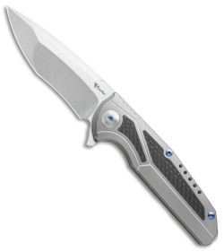 Reate K-4 Frame Lock Flipper Knife Titanium/Carbon Fiber (3.75" Satin)