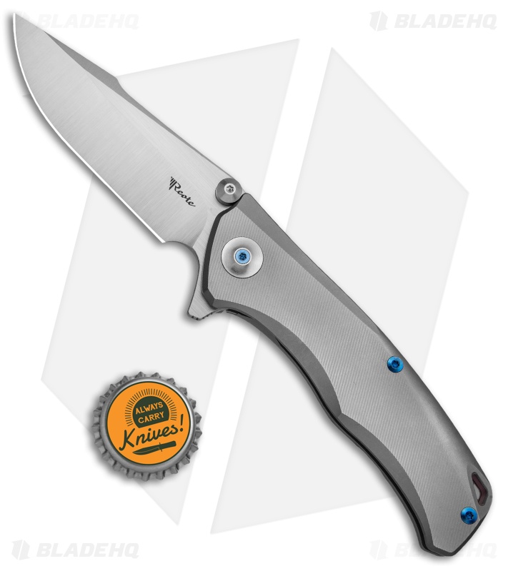 Reate Knives New Torrent Frame Lock Knife Bead Blast Titanium (3.6" Satin)