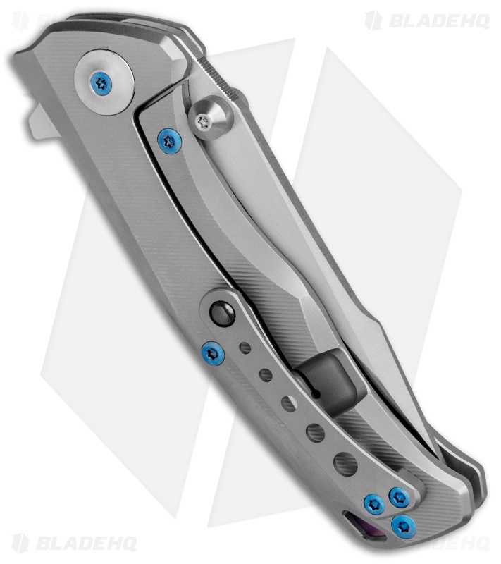 Reate Knives New Torrent Frame Lock Knife Bead Blast Titanium (3.6" Satin)