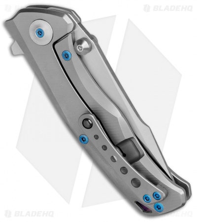 Reate Knives New Torrent Frame Lock Knife Bead Blast Titanium (3.6" Satin)