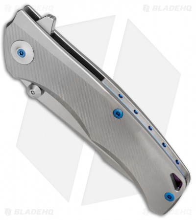 Reate Knives New Torrent Frame Lock Knife Bead Blast Titanium (3.6" Satin)