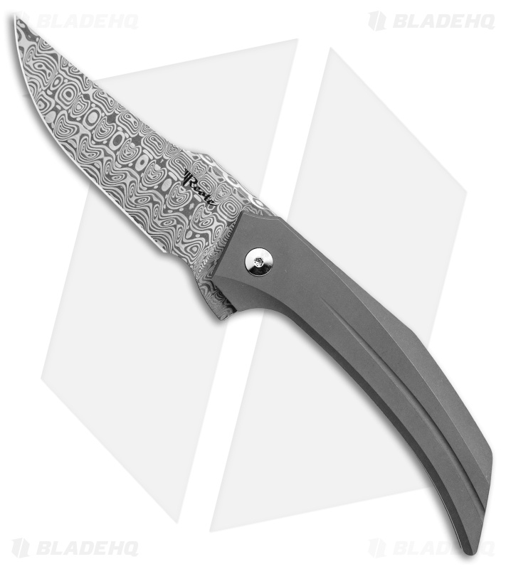 Reate Tashi Bharucha Starboy Frame Lock Knife Titanium (3.25" Damasteel