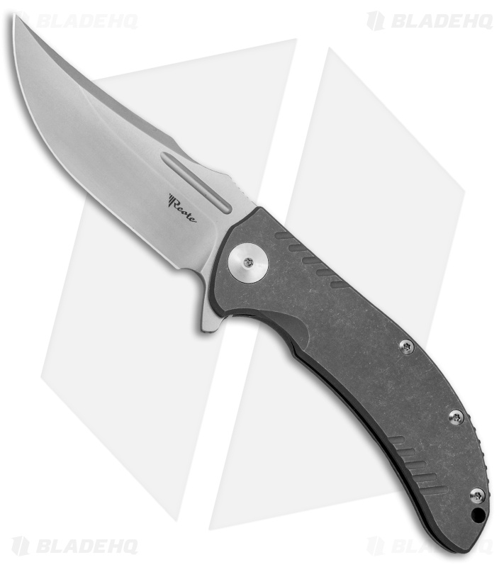 Reate Knives Faisal Yamin Valhalla Frame Lock Knife Titanium (3.8" Stonewash)