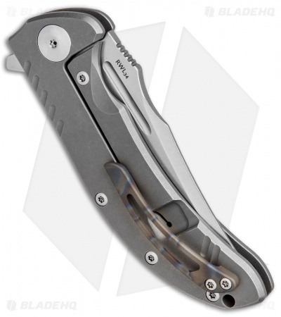 Reate Knives Faisal Yamin Valhalla Frame Lock Knife Titanium (3.8" Stonewash)