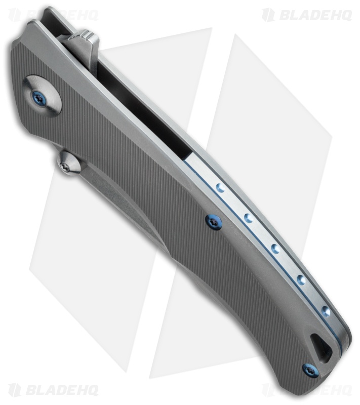 Reate Knives Torrent Flipper Frame Lock Knife Titanium (3.625" Satin/SW) RWL-34
