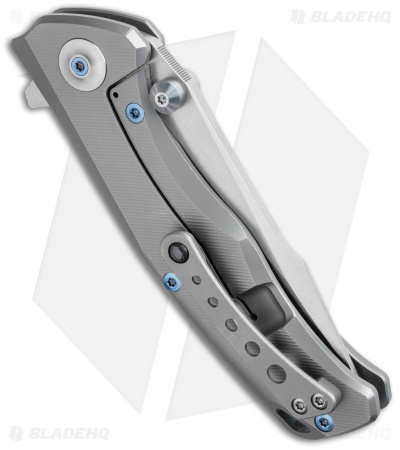 Reate Knives Torrent Flipper Frame Lock Knife Titanium (3.625" Satin/SW) RWL-34