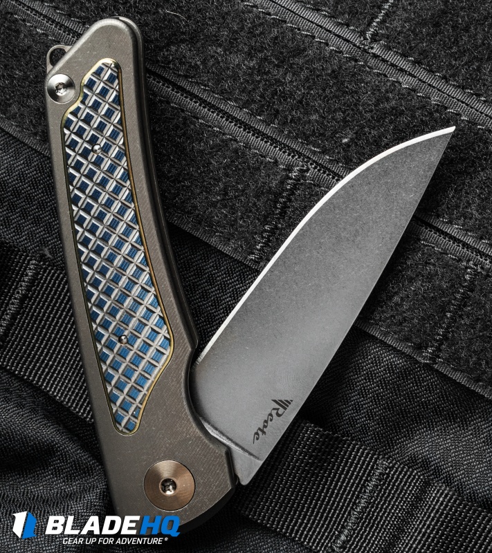 Reate Knives Wave Frame Lock Knife Titanium (3.375" Stonewash)