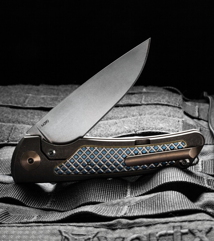 Reate Knives Wave Frame Lock Knife Titanium (3.375" Stonewash)