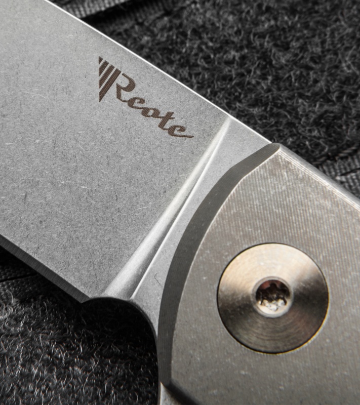Reate Knives Wave Frame Lock Knife Titanium (3.375" Stonewash)