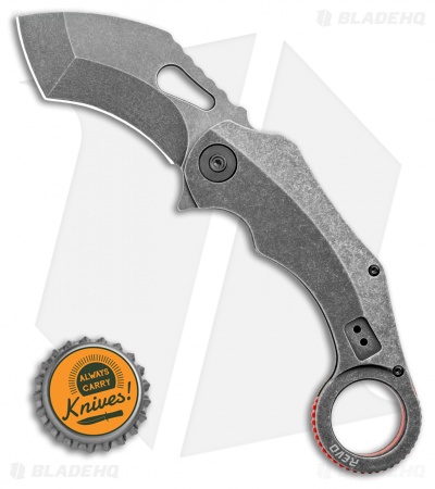 Revo K-9 - Karambit Frame Lock Knife | Black + Red | Blade HQ