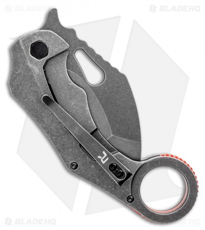 REVO K9-01 Karambit Frame Lock Knife Black (2.88" Black Stonewash)