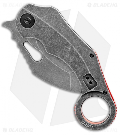 REVO K9-01 Karambit Frame Lock Knife Black (2.88" Black Stonewash)