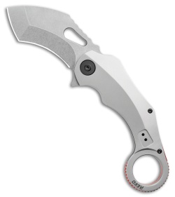 REVO K9-02 Karambit Frame Lock Knife Gray/Red (2.9&quot; Stonewash) | 132626