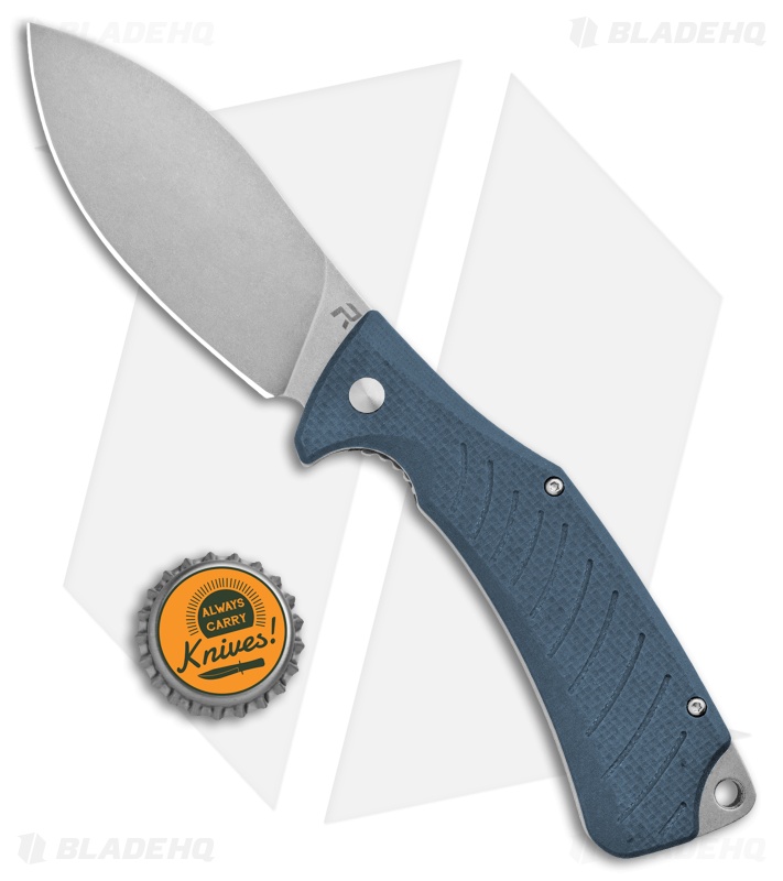 REVO Ness Liner Lock Flipper Knife Gray G-10 (3.3" Stonewash)