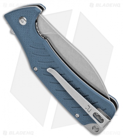 REVO Ness Liner Lock Flipper Knife Gray G-10 (3.3" Stonewash)