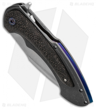 Rick Barrett Custom Toxic Fallout Flipper Knife LSCF (4" Hamon)