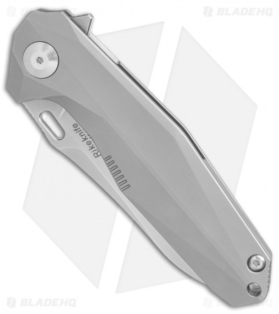 Rike Knife 1504A Frame Lock Flipper Knife Gray Titanium (3.75" M390 Bead Blast)