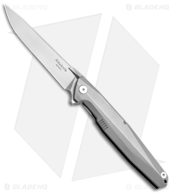 Rike Knife 1507s Kwaiken Framelock Flipper Gray Titanium (3.75