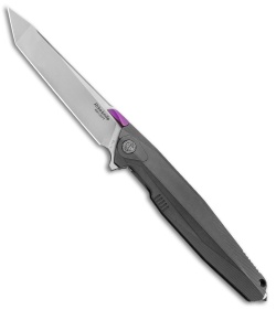 Rike Knife 1707T Integral Frame Lock Knife Dark Gray Titanium (3.75" Satin) 