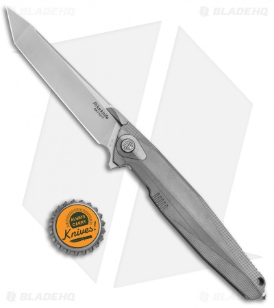Rike Knife 1707T Integral Frame Lock Knife Gray Titanium (3.75" Satin) 