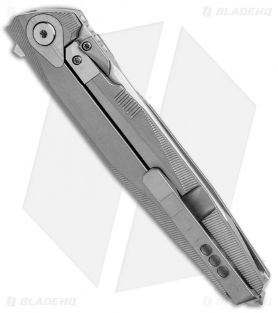 Rike Knife 1707T Integral Frame Lock Knife Gray Titanium (3.75" Satin) 