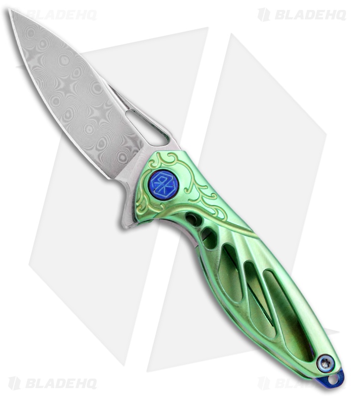 Rike Knife Hummingbird Mini Flipper Knife Green Titanium (1.5