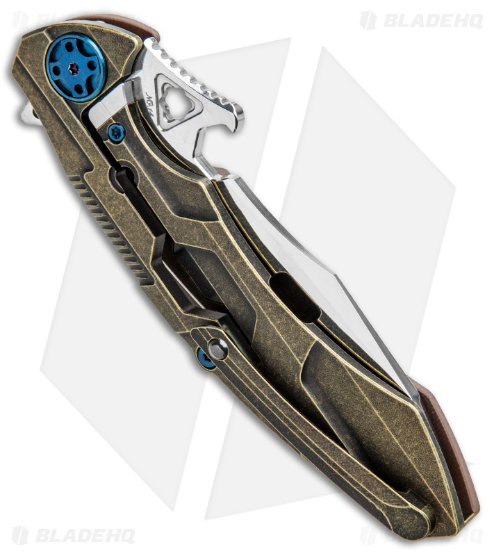 Rike Knife M3 - Frame Lock Knife | Brown + Bronze | Blade HQ