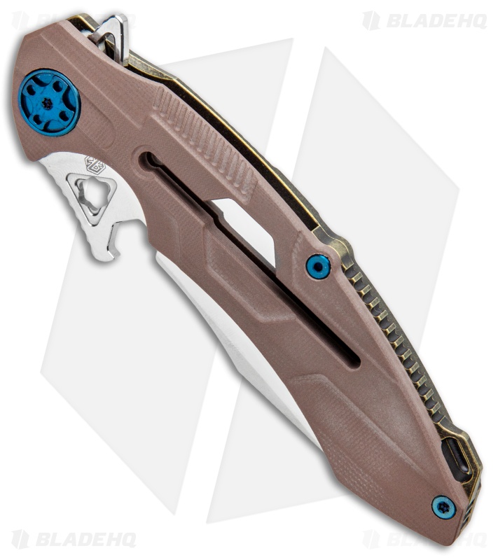 Rike Knife M3 - Frame Lock Knife | Brown + Bronze | Blade HQ