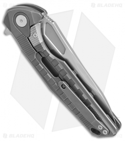 Rike Knife Thor3 Integral Frame Lock Flipper Knife Dark Gray Ti (3.75" Satin)