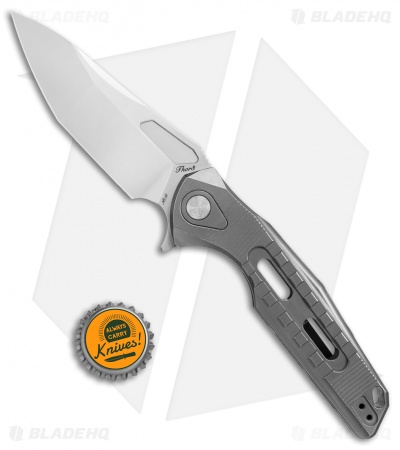 Rike Knife Thor3 Integral Frame Lock Flipper Knife Dark Gray Ti (3.75" Satin)