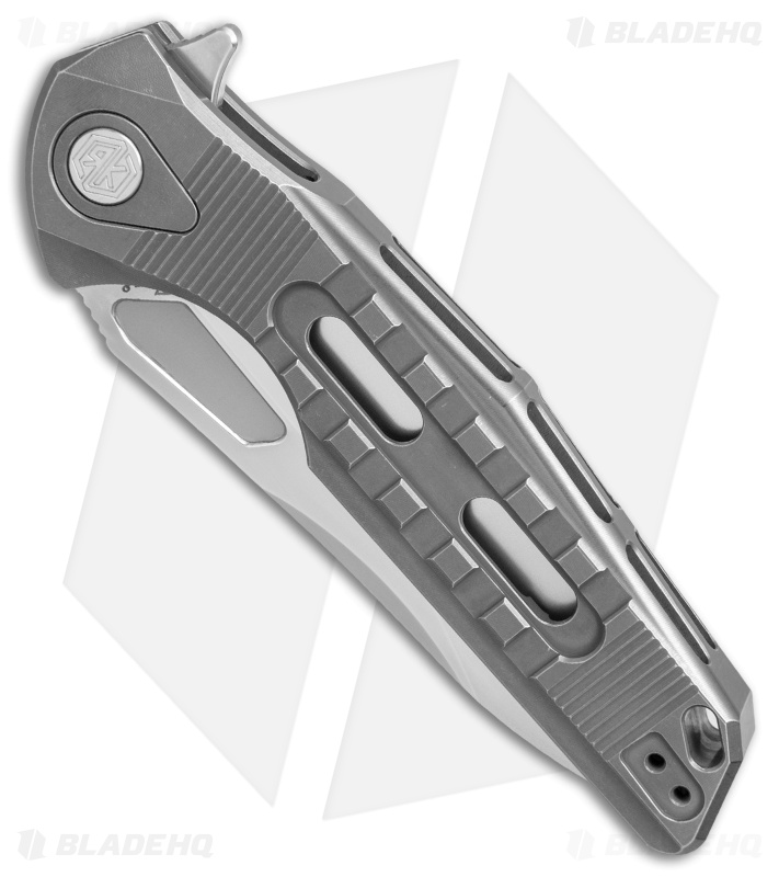 Rike Knife Thor3 Integral Frame Lock Flipper Knife Dark Gray Ti (3.75" Satin)