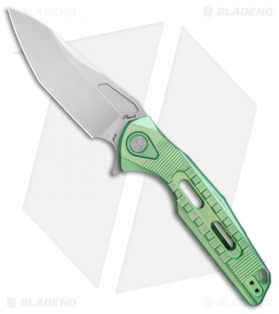 Rike Knife Thor3 Integral Frame Lock Flipper Knife Green Ti (3.75" Satin)