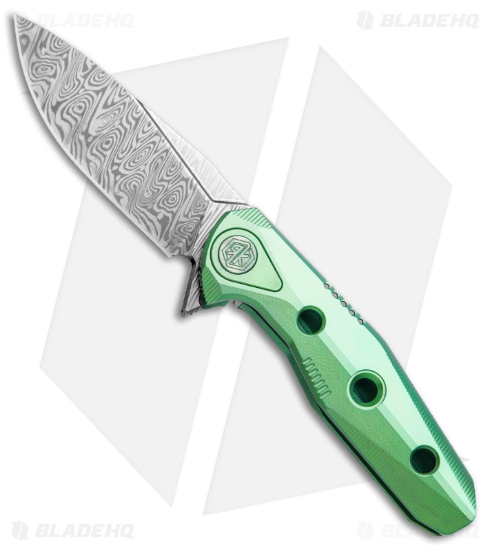 Rike Knife Thor4s Integral Frame Lock Flipper Knife Green Ti
