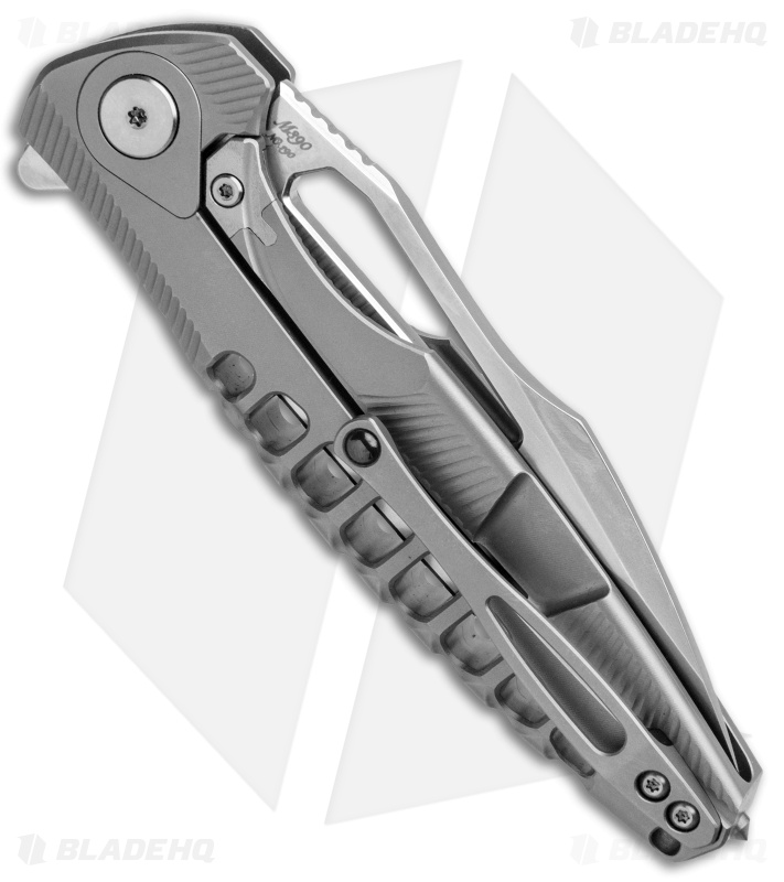 Rike Knife Thor5 Frame Lock Knife Gray Titanium (3.75" Satin) THOR5-P