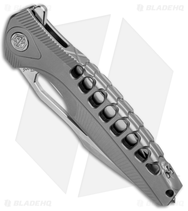 Rike Knife Thor5 Frame Lock Knife Gray Titanium (3.75" Satin) THOR5-P
