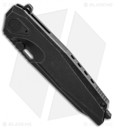 Rike Knife Thor2 Integral Framelock Flipper Black Titanium (3.75" Black SW)