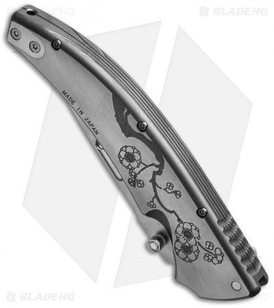 Rockstead SHU C-ZDP Button Lock Knife Titanium (3.25" Mirror Polish)