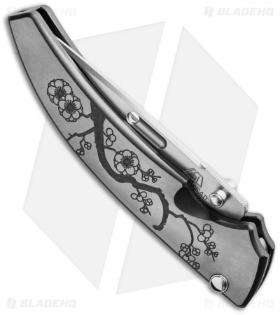 Rockstead SHU C-ZDP Button Lock Knife Titanium (3.25" Mirror Polish)