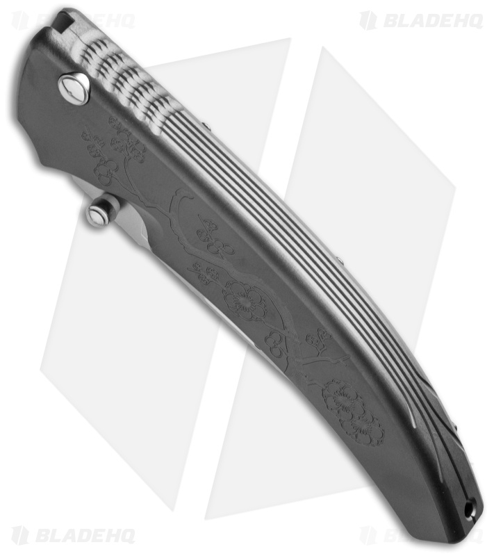 Rockstead SHU CB-ZDP Button Lock Knife Titanium (3.25" Mirror Polish)