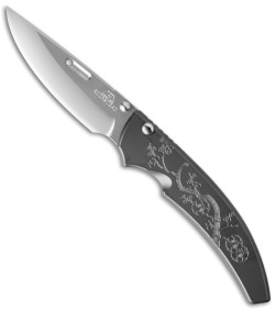 Rockstead SHU CB-ZDP Button Lock Knife Titanium (3.25" Mirror Polish)