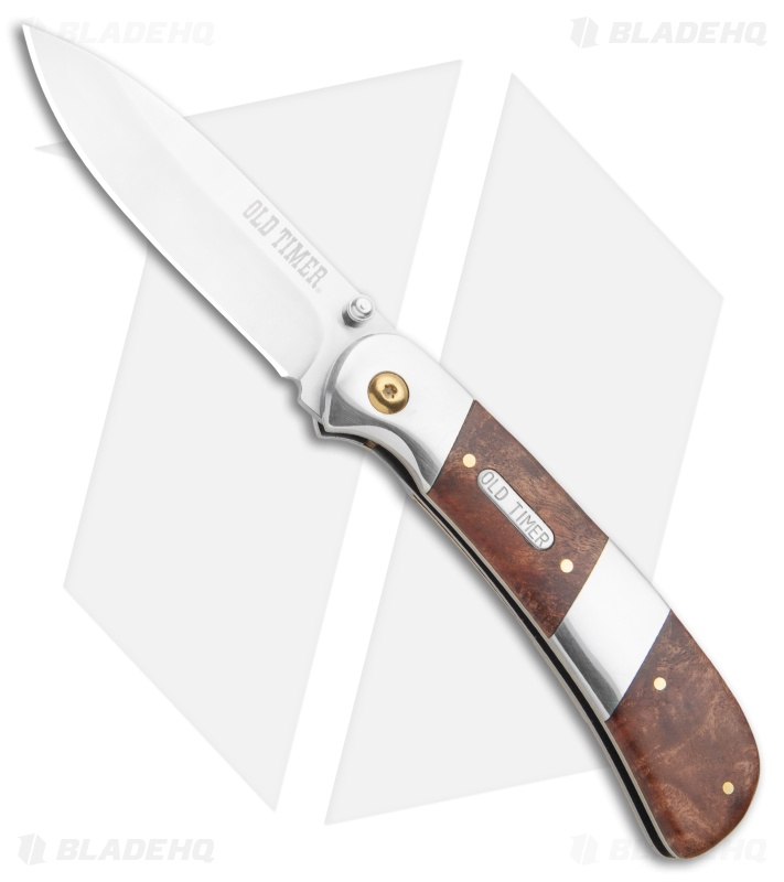 Old Timer Ironwood & Nickel Silver Liner Lock Knife (3" Satin)