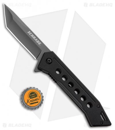 Schrade U.G. Liner Lock Knife Black G-10 (3.25" Gray Tanto) 1100044