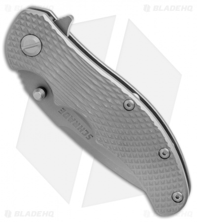 Schrade D2 Drop Point Frame Lock Knife Titanium (3.375" Gray) SCH601Ti
