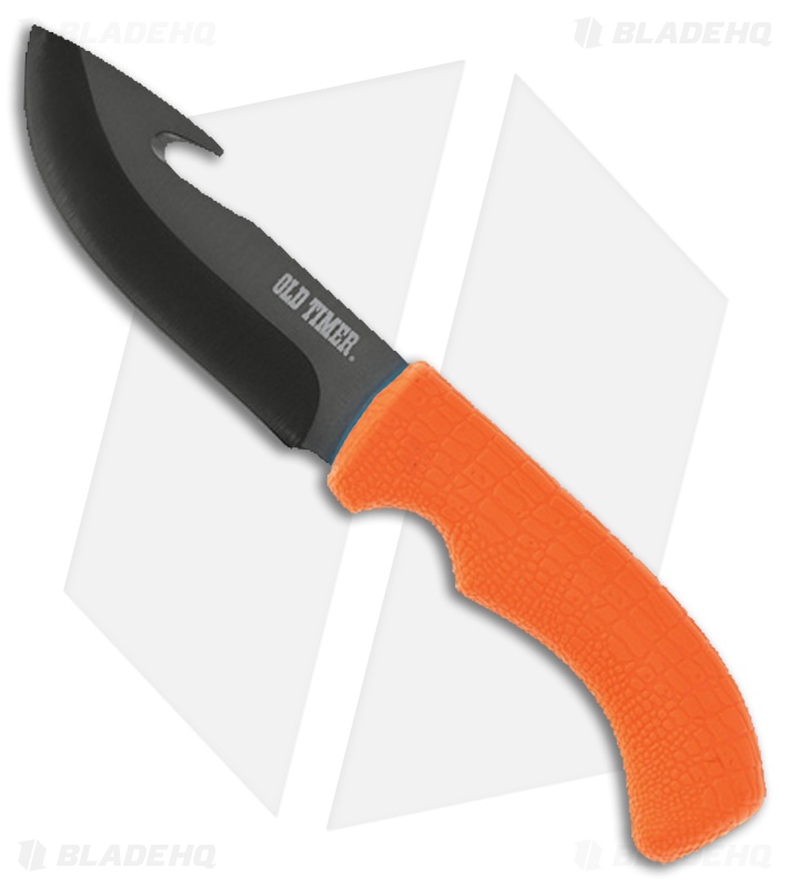 Old Timer 3PC Fixed Blade & Sharpener Set | Orange Polymer