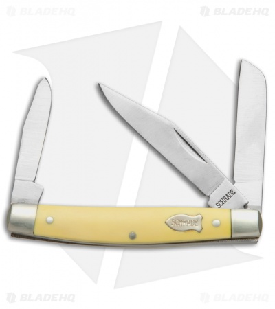 Old Timer Middleman Knife 3.25" Yellow Delrin 34OTY